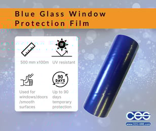 Blue glass window protection film