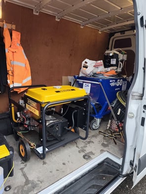 MixPro 50 and Generator in van for delivery
