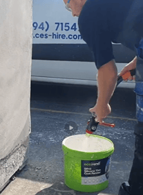 Spray Into Bucket