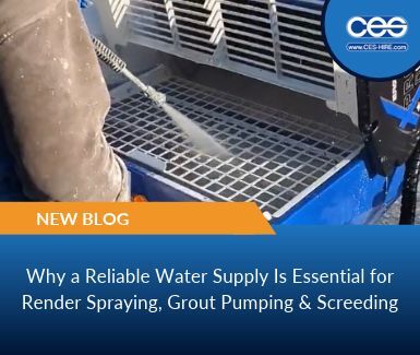 Why a Reliable Water Supply Is Essential for Render Spraying, Grout Pumping & Screeding
