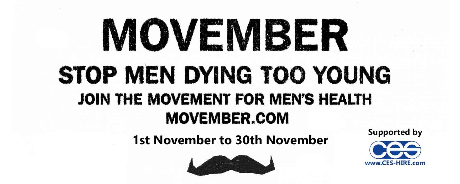 Help CES Hire To Stop Men Dying Too Young This ‘Movember’