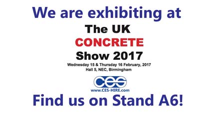 CES Hire return to the UK Concrete Show 2017!